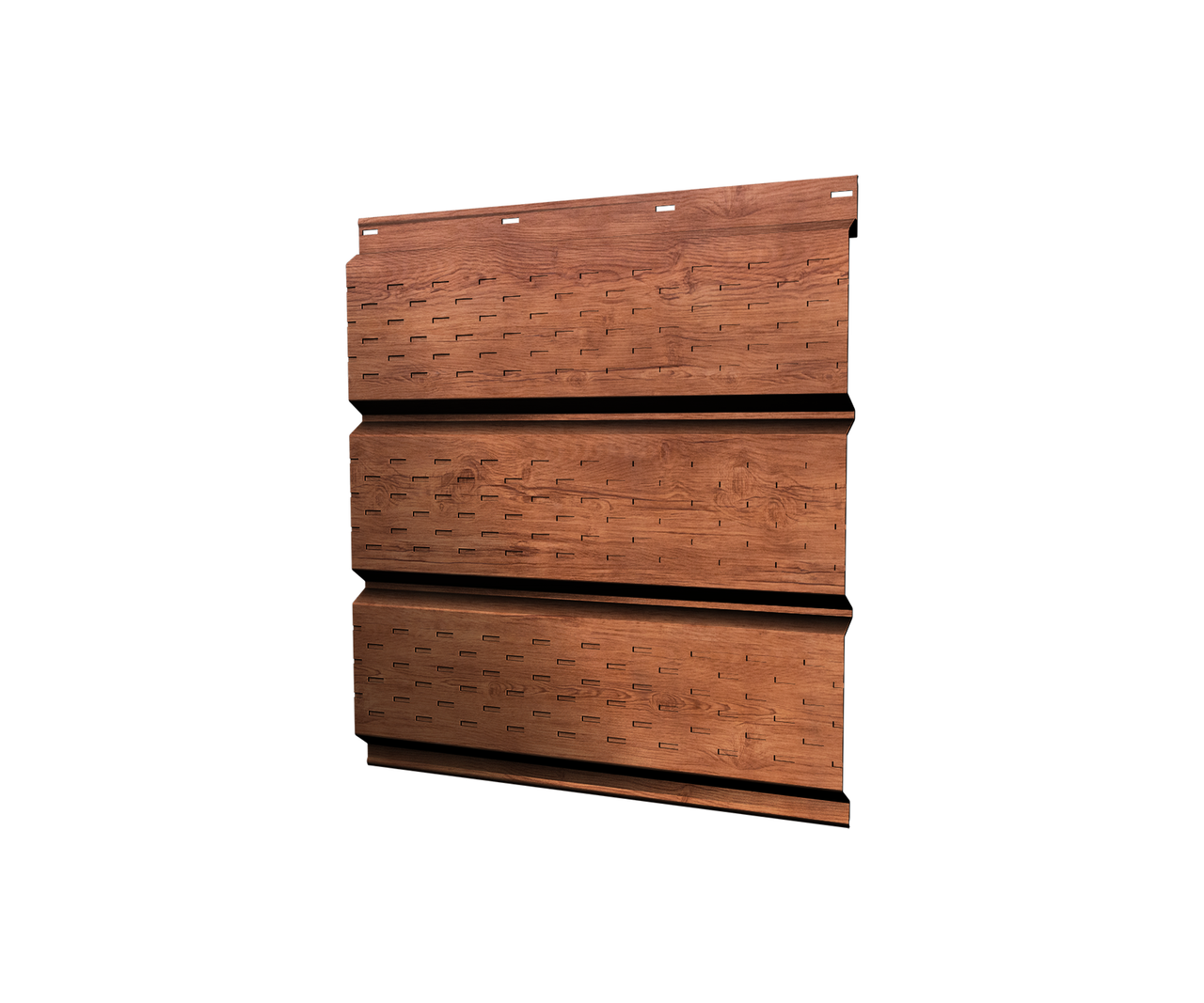 Софит металлический полная перфорация 0,45 Print Premium с пленкой Rowan Wood Intense FTC