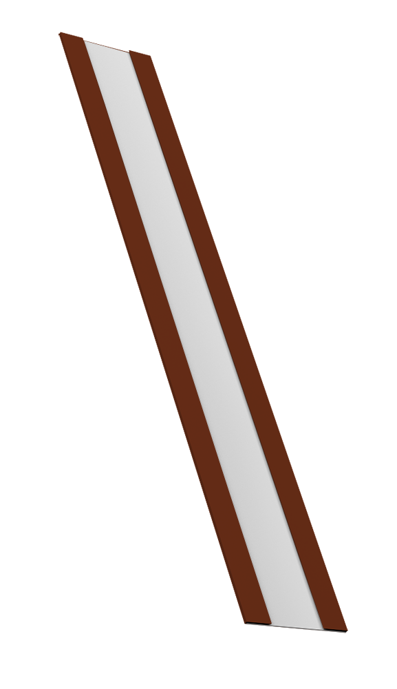 Крепежная планка жалюзи Milan, Milan Slim, Tokyo 0,5 Satin RAL 3009 оксидно-красный (2м)