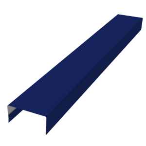 Крышка забора для горизонтального монтажа штакетника 0,45 PE RAL 5002 ультрамариново-синий (2м)