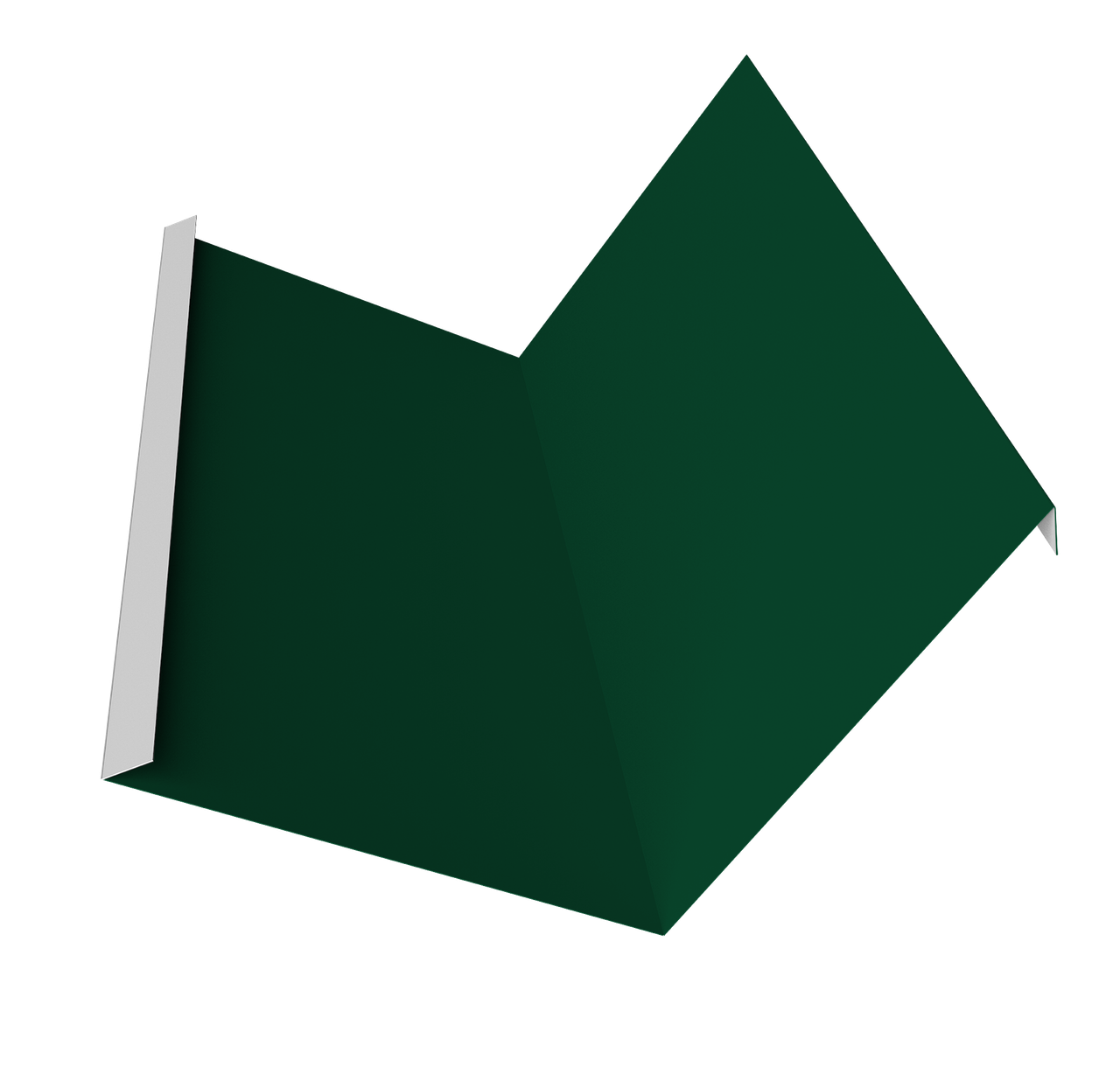 Планка примыкания 115х115 Фартук S4 пристенный уголовой 0,45 Drap TX RAL 6005 зеленый мох (2м)