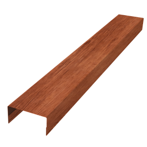 Крышка забора для горизонтального монтажа штакетника 0,45 Print Premium Rowan Wood Intense FTC (2м)