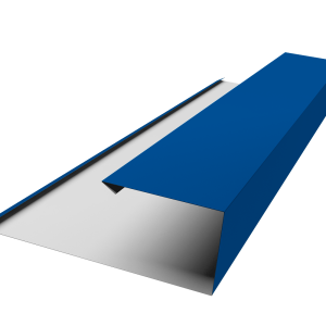 Планка торцевая страховочная 0,7 PE с пленкой RAL 5005 сигнальный синий (3м)