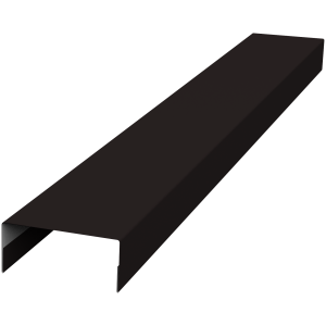 Крышка 30х15 жалюзи Texas 0,5 PurLite Matt RAL 9005 черный (2,5м)