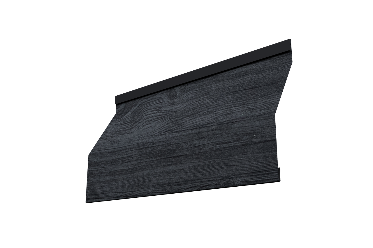 Ламель забора жалюзи Milan Slim 0,45 Print Premium с пленкой Grey Wood TwinColor