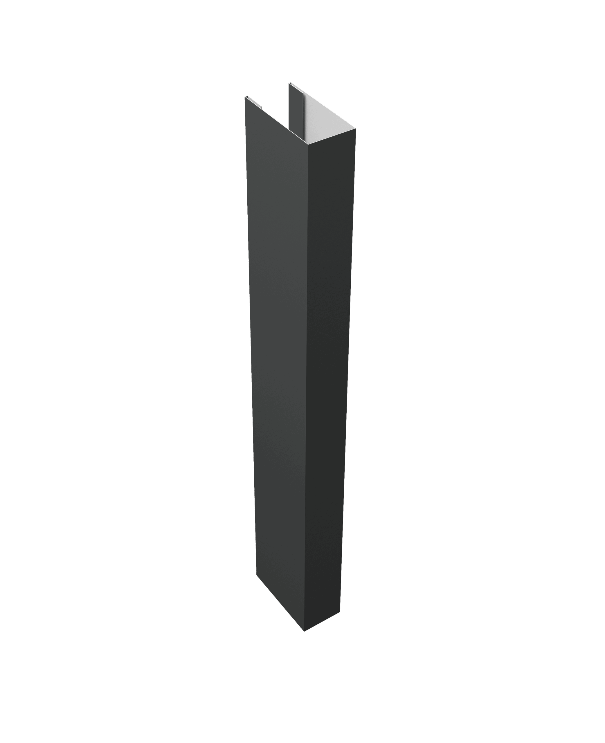 Стойка Texas для калиток и ворот 0,5 GreenCoat Pural BT, matt RR2H3 (RAL 7016 антрацитово-серый) (3м)