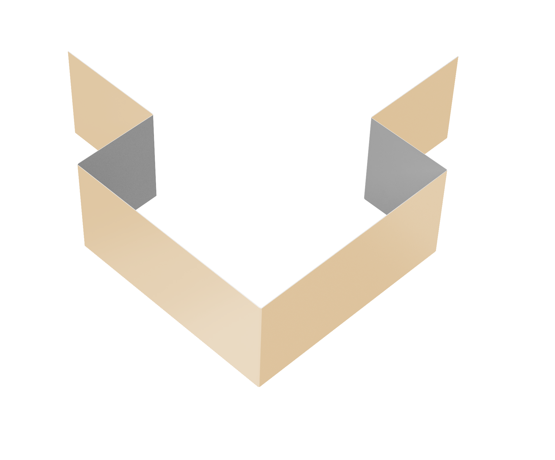 Угол внешний симметричный фибросайдинга 0,45 Drap TX RAL 1015 светлая слоновая кость (3м)