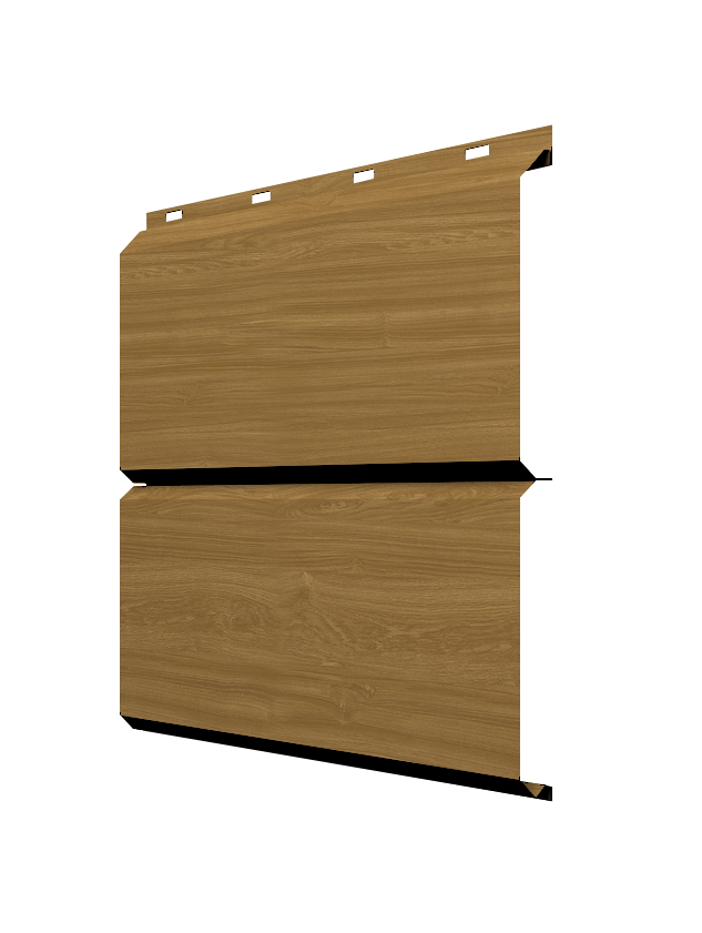 Софит ЭкоБрус new без перфорации 0,45 Print Elite с пленкой Honey Wood TwinColor