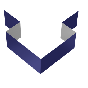 Угол внешний симметричный фибросайдинга 0,45 PE с пленкой RAL 5002 ультрамариново-синий (2м)