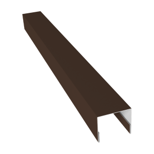 Планка П-образная заборная 24 0,5 Satin с пленкой RAL 8017 шоколад (2,5м)