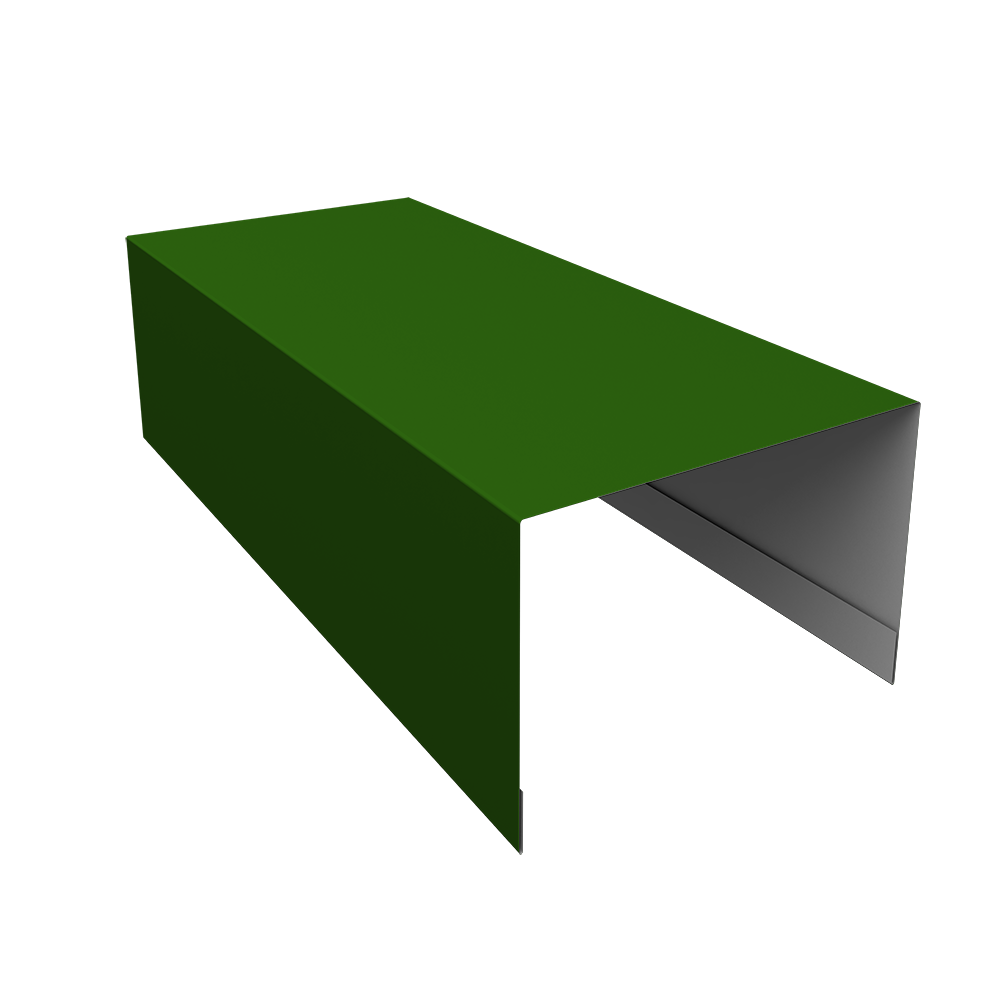 Крышка для забора из сайдинга ЭкоБрус 0,45 PE RAL 6002 лиственно-зеленый (2,5м)