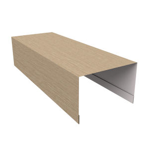 Крышка для забора из сайдинга (Квадро брус, Вертикаль) 0,45 Print Elite Milky Wood TwinColor (2,54м)