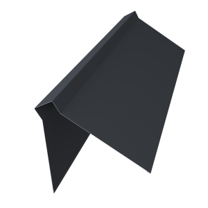 Планка конька плоского 220х50х220 0,45 Drap TwinColor RAL 7024 мокрый асфальт (3м)