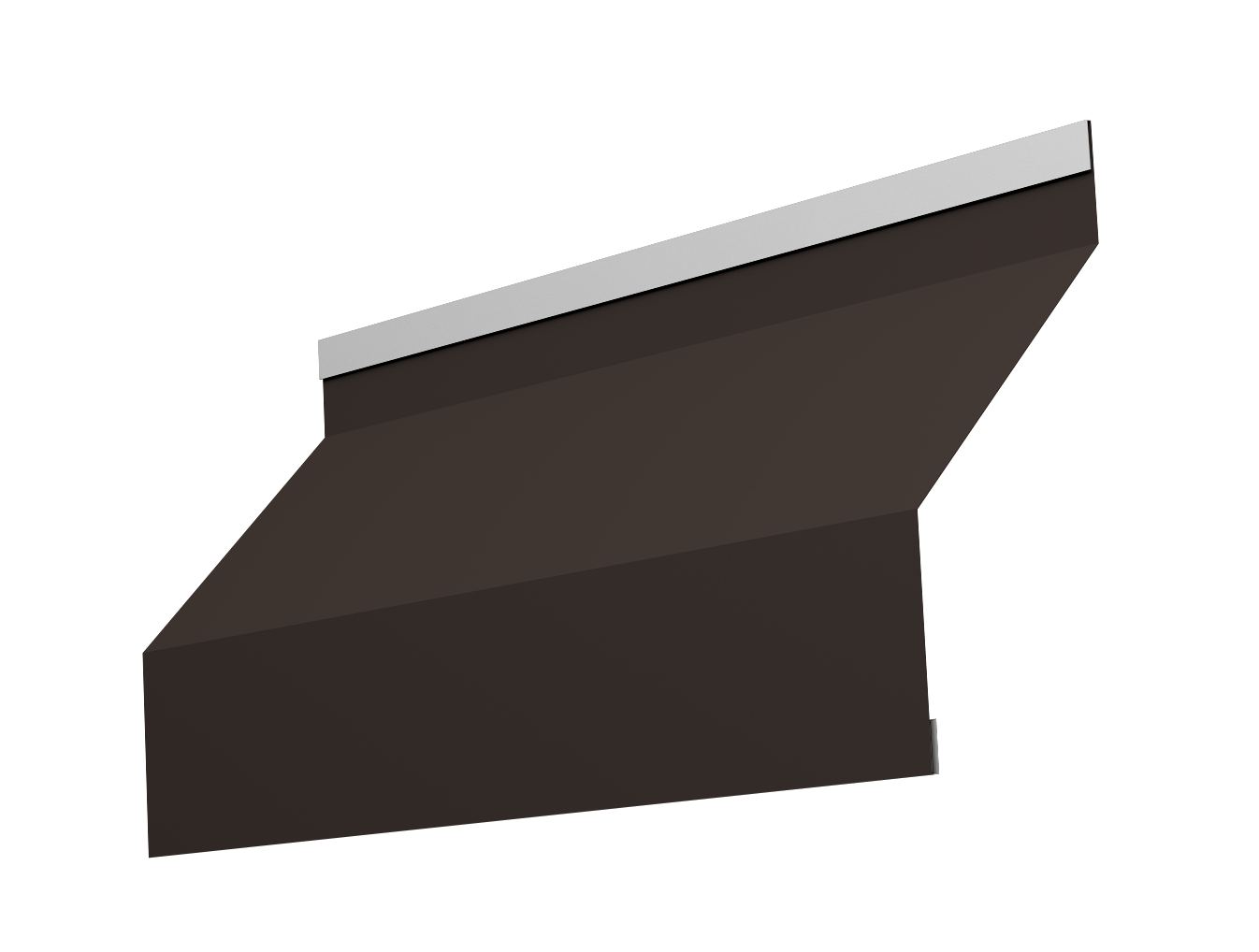 Ламель забора жалюзи Milan new 0,5 Drap с пленкой RR 32 темно-коричневый