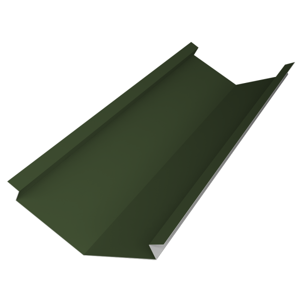 Планка ендовы нижней для композитной черепицы 140х140 0,5 Satin Matt TX RAL 6020 хромовая зелень (3м)