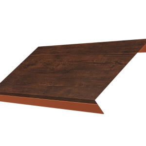 Ламель обратная стартовая/финишная забора жалюзи Texas 50мм для калиток и ворот (с заполнением ламелями 150) 0,45 Print Premium с пленкой Cherry Wood Dark FTC