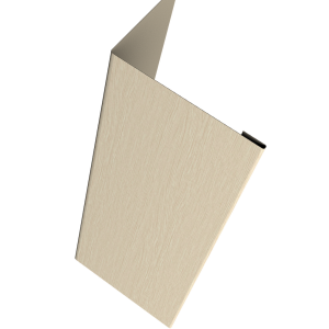 Нащельник (для калиток и ворот) 25х35 жалюзи Milan, Tokyo, Palermo 0,45 Print Elite Milky Wood TwinColor (L2,0)