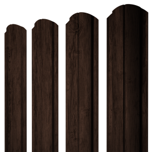 Штакетник Полукруглый Slim фигурный 0,45 Print-Double Premium Antique Wood