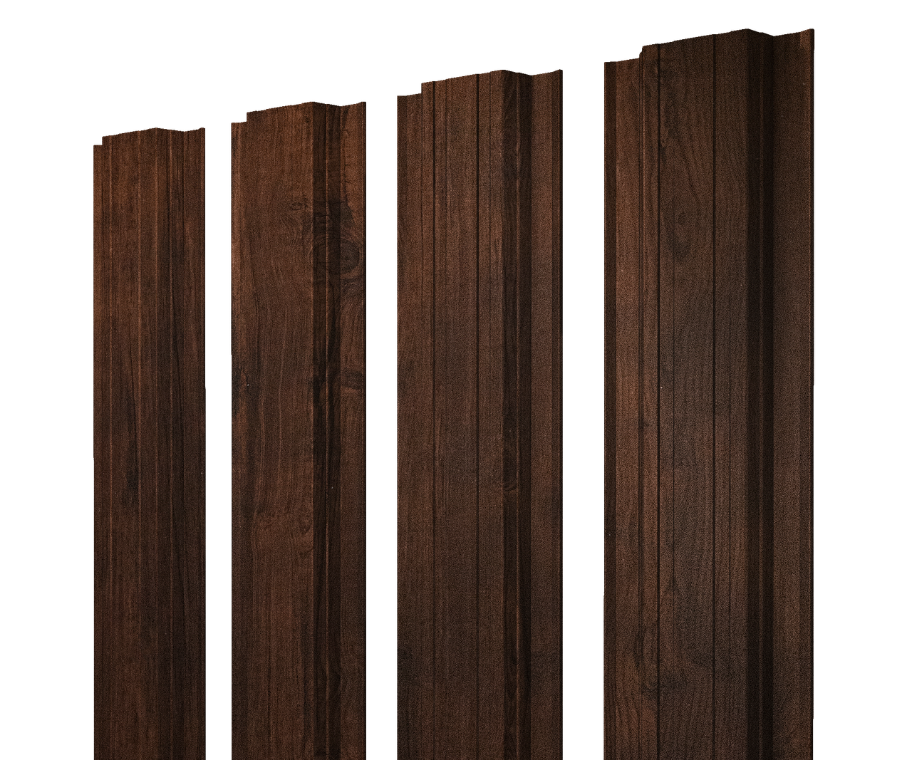 Штакетник Прямоугольный с прямым резом 0,45 Print-Double Premium Cherry Wood Dark F