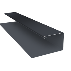 Планка П-образная Блок-Хаус new Grand Line 0,5 Atlas X с пленкой RAL 7024 мокрый асфальт (3м)