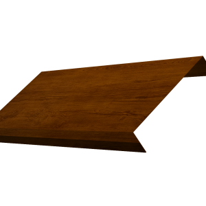 Ламель обратная 125 забора жалюзи Texas 0,45 Print-Double Premium с пленкой Golden Wood Intense F