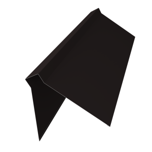 Планка конька плоского 220х50х220 0,45 PE-Double с пленкой RAL 9005 черный (3м)