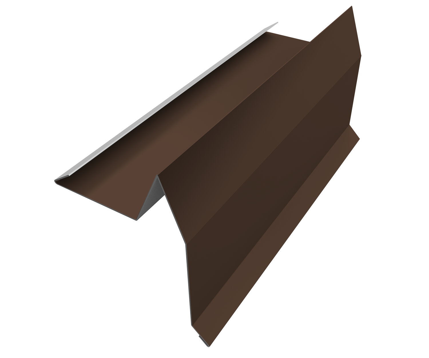 Планка торцевая для шифера 0,45 PE с пленкой RAL 8017 шоколад (3м)