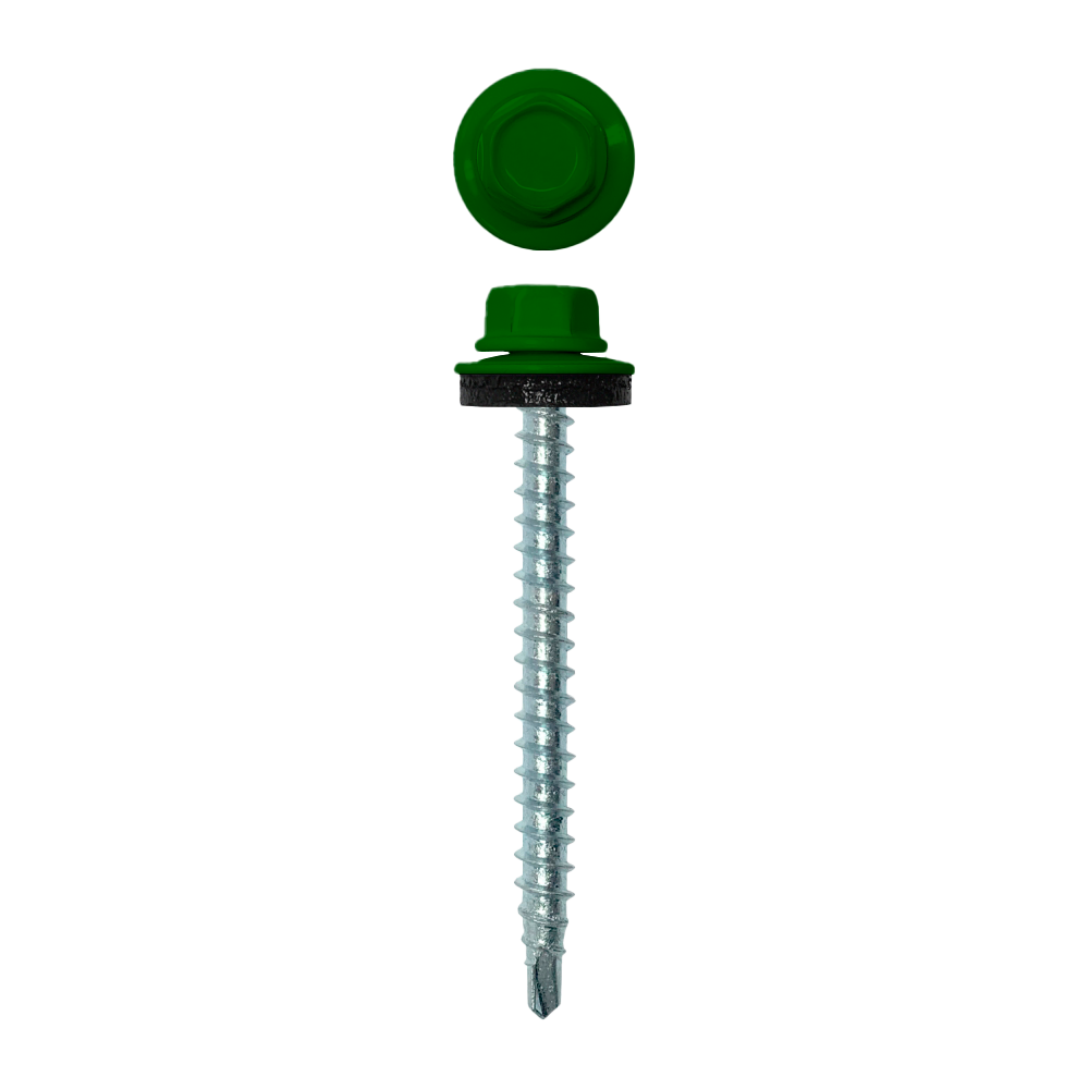 Саморез кровельный 4,8х50 (150шт) сверло №1 RAL 6002