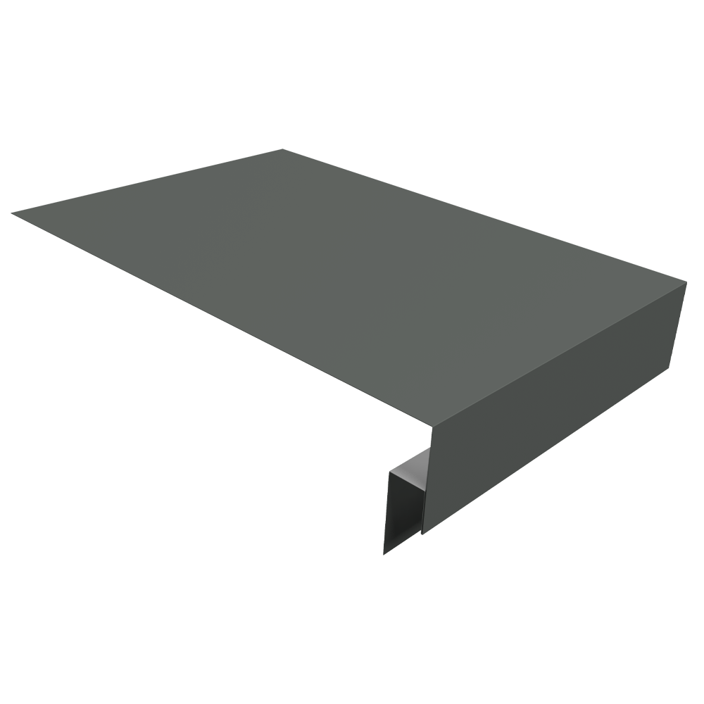 Планка околооконная сложная фальц 0,45 PE с пленкой RAL 7005 мышино-серый (2м)
