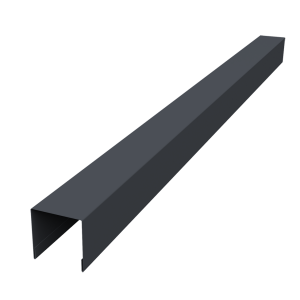 Планка вертикальная лицевая для забора жалюзи Palermo 0,5 Atlas X RAL 7024 мокрый асфальт (2,5м)