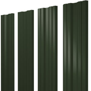 Штакетник Twin с прямым резом 0,5 Satin Matt TX RAL 6020 хромовая зелень