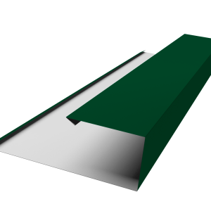 Планка торцевая страховочная 0,7 PE с пленкой RAL 6005 зеленый мох (2м)