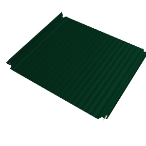 Кликфальц Double Pro Gofr Grand Line 0,5 PE с пленкой на замках RAL 6005 зеленый мох