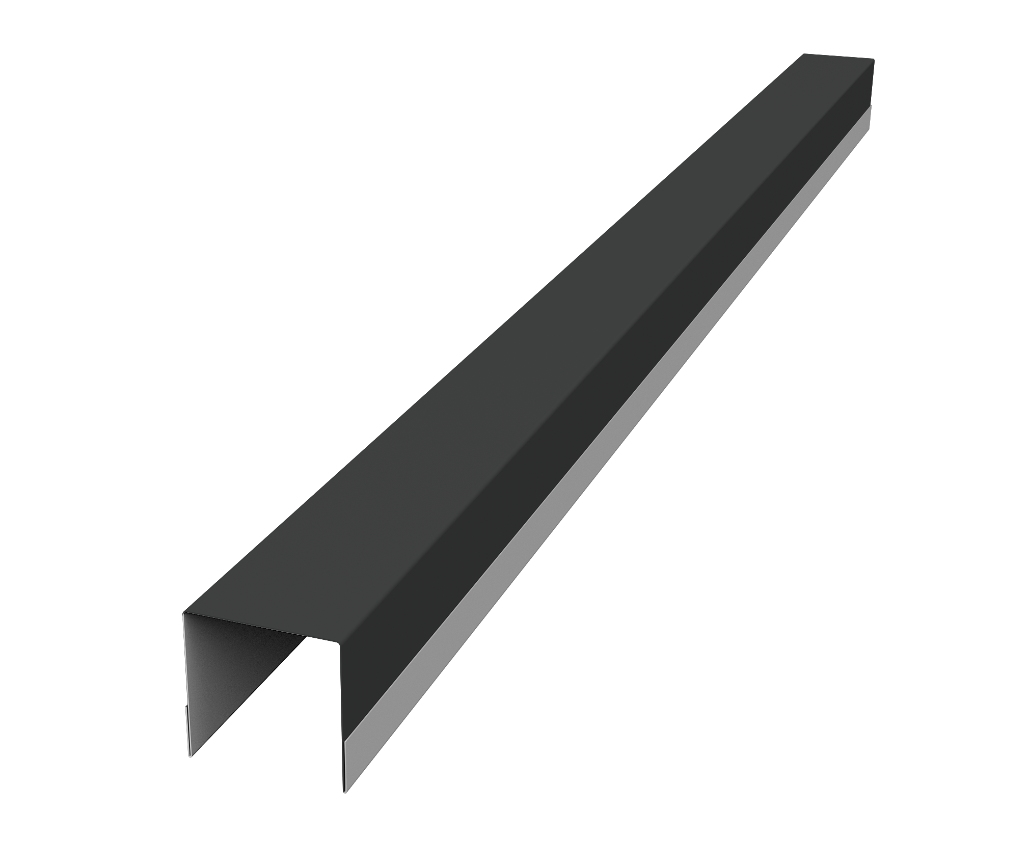 Планка вертикальная обратная для горизонтального монтажа штакетника 0,5 Satin Matt TX RAL 7016 антрацитово-серый (1,8м)