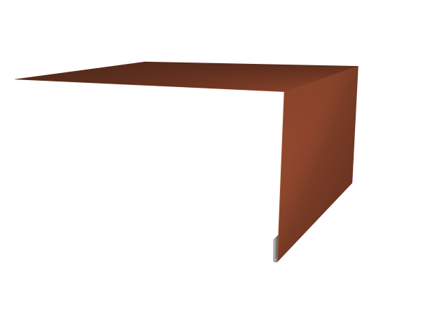 Планка околооконная простая 250х50 0,5 Satin Matt RAL 8004 терракота (2м)