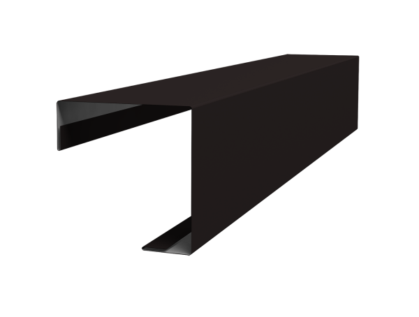 Угол внешний простой фальц 0,5 Satin Matt RAL 9005 черный (2м)