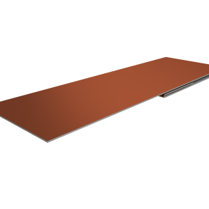 Планка финишная 48х25 0,5 Satin Matt TX RAL 8004 терракота (3м)