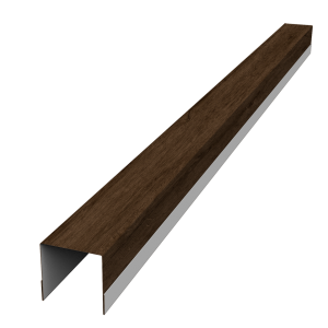 Планка вертикальная обратная для забора жалюзи Palermo 0,45 Print-double Elite Antique Wood (2м)