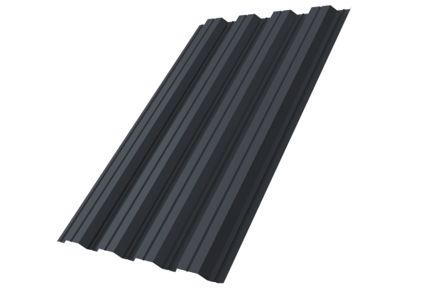 Профнастил НС44R 0,5 Satin Matt TX RAL 7024 мокрый асфальт