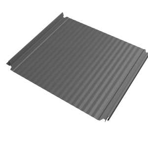 Кликфальц Double Pro Gofr Grand Line 0,45 PE с пленкой на замках RAL 9006 бело-алюминиевый