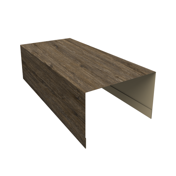 Крышка для забора из сайдинга (Блок-хаус new) 0,45 Print Elite Nordic Wood TwinColor (2,5м)