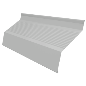 Ламель забора жалюзи Milan new gofr 0,45 Drap TX с пленкой RAL 7047 телегрей 4