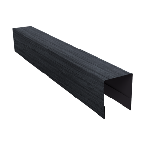 Планка боковая для забора из сайдинга ЭкоБрус 0,45 Print Premium Grey Wood TwinColor (2,06м)