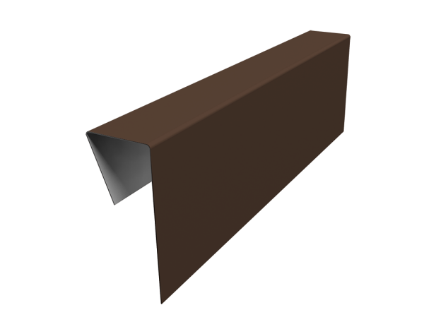 Планка приемная оконная фибросайдинга 0,5 Satin с пленкой RAL 8017 шоколад (3м)