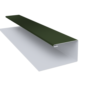 Планка П-образная Блок-Хаус new Grand Line 0,5 Satin Matt TX RAL 6020 хромовая зелень (2м)