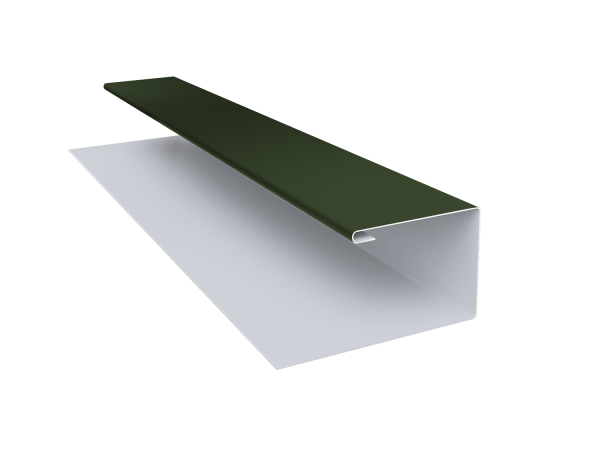 Планка П-образная Блок-Хаус new Grand Line 0,5 Satin Matt TX RAL 6020 хромовая зелень (2м)