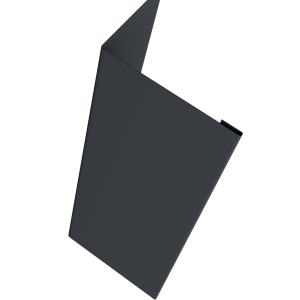 Нащельник (для калиток и ворот) 25х35 жалюзи Milan, Tokyo, Palermo 0,5 PurLite Matt RAL 7024 мокрый асфальт (L2,5)