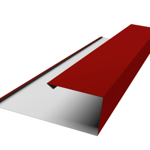 Планка торцевая страховочная 0,45 PE с пленкой RAL 3011 коричнево-красный (3м)