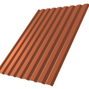 Профнастил С20A 0,5 Satin RAL 8004 терракота