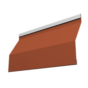 Ламель забора жалюзи Milan Slim 0,5 Satin RAL 8004 терракота