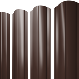 Штакетник Круглый фигурный 0,4 PE-Double RAL 8017 шоколад